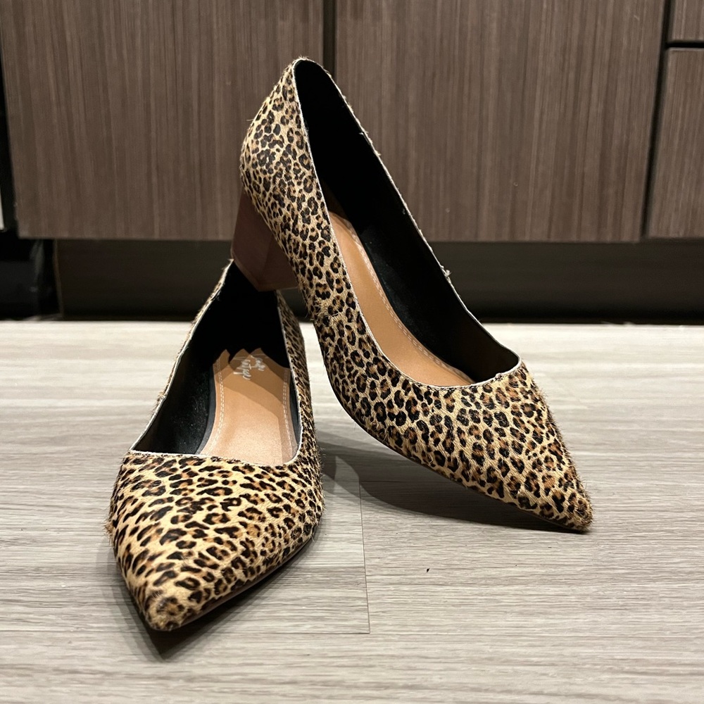 NWOT Crown Vintage Leopard Print Block Heels / Crown Vintage (Size: 9)